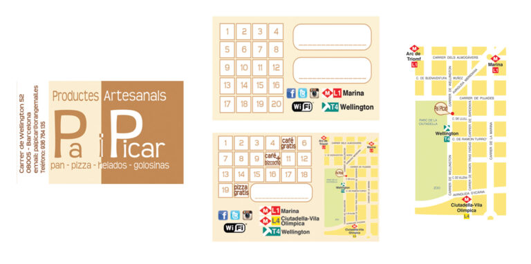 business card map